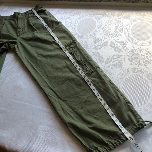 Forever 21 High-Rise Army Green Cargo Utility Joggers Pants Women’s Size M - Picture 10 of 16